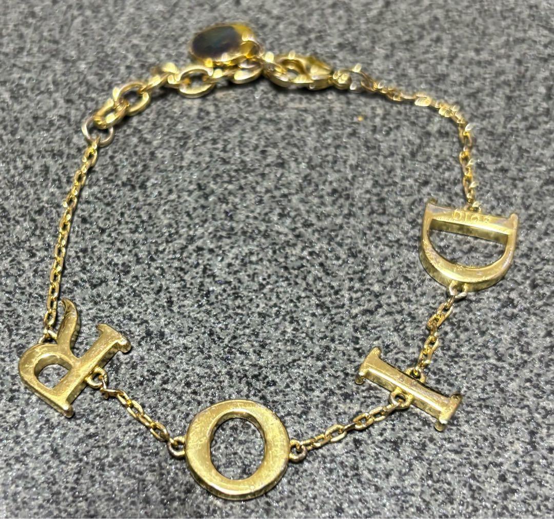 Dior ゴールド ロゴブレスレット