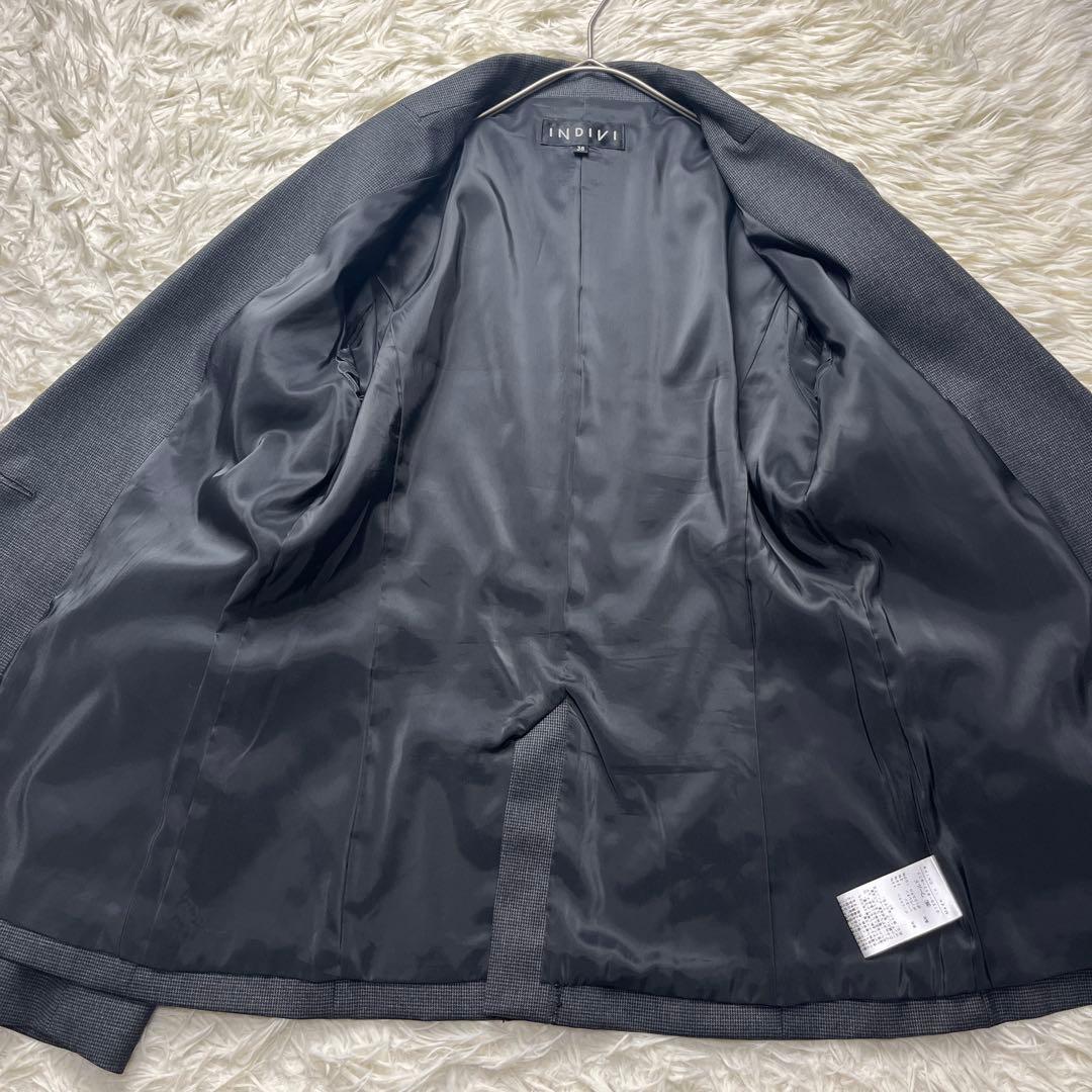 ●良品　パンツ未使用　INDIVI スーツ　セットアップ　上下　チェック