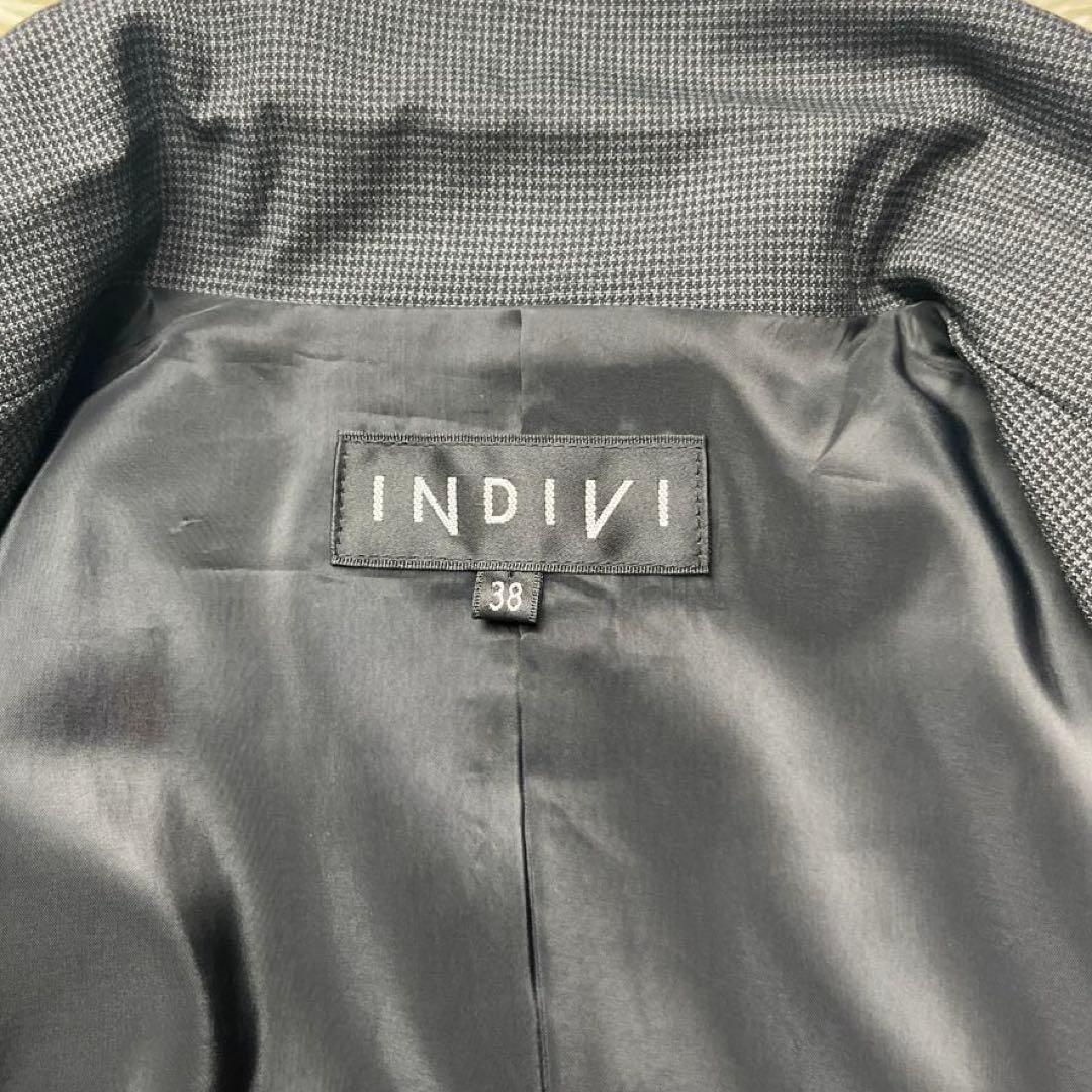 ●良品　パンツ未使用　INDIVI スーツ　セットアップ　上下　チェック