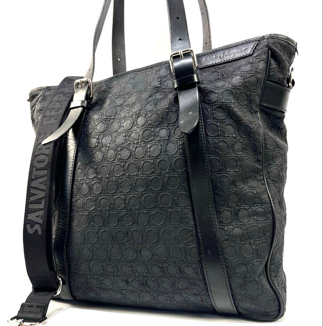 サルバトーレフェラガモトートバッグショルダーバッグ2wayレザー本革ガンチーニ