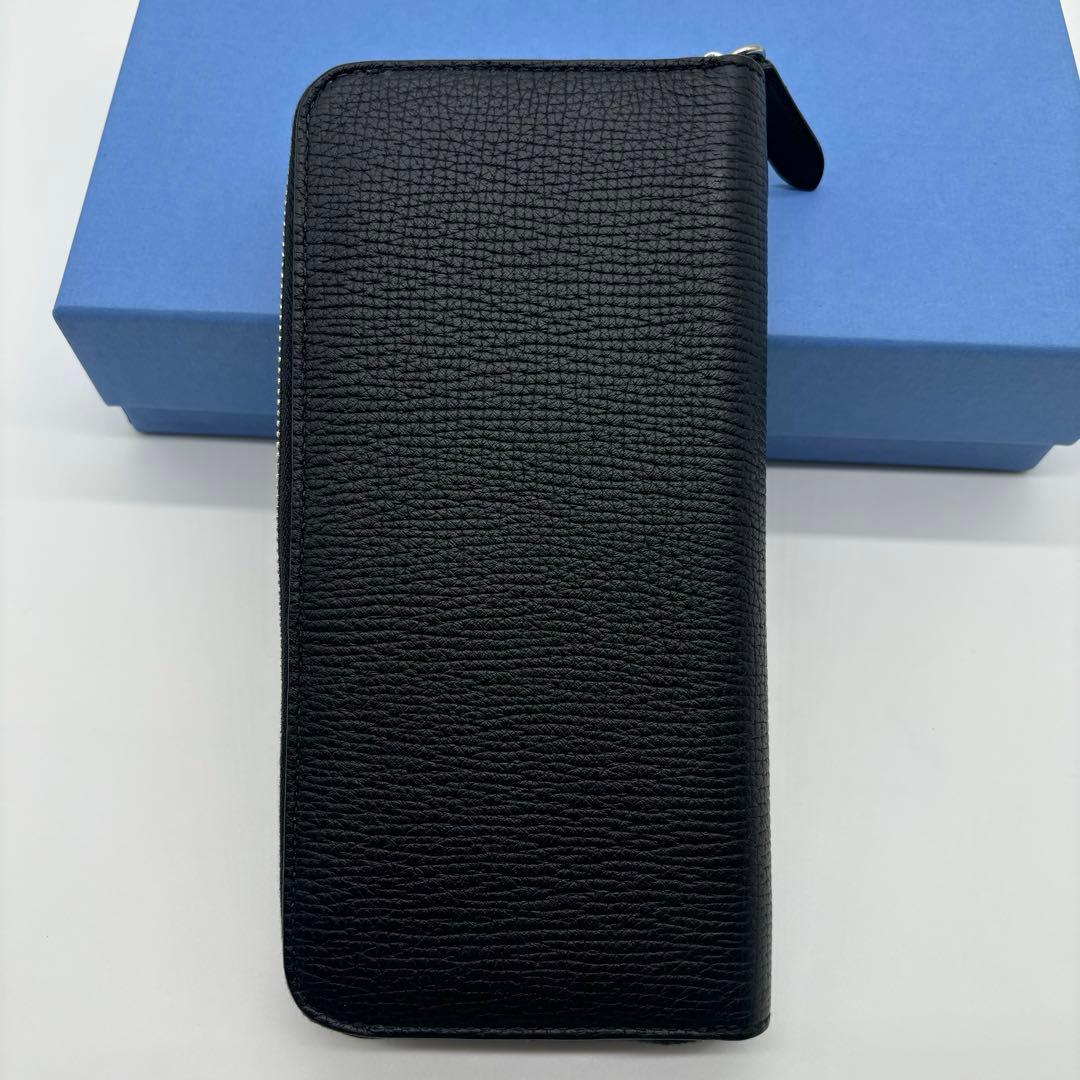 【未使用品】 SMYTHSON スマイソン ラウンドファスナー長財布 ブラック