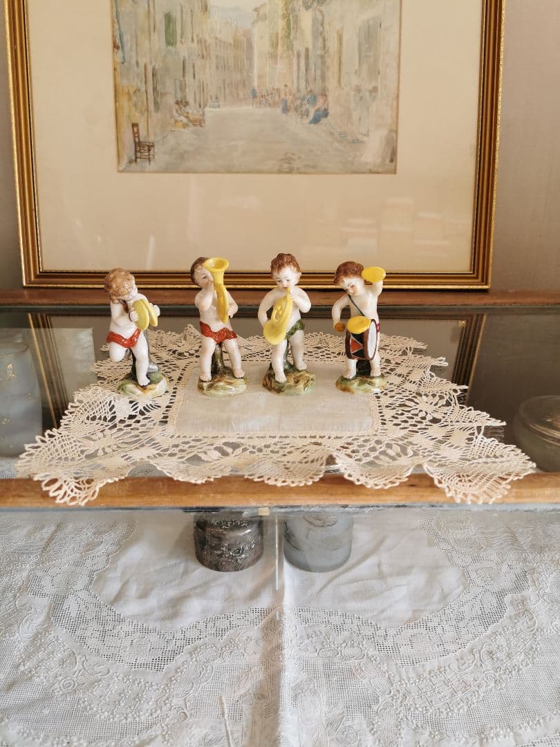 アンティークマルチーズレース フラワーボビン＆クロシェ編 シルク スクエアクロス