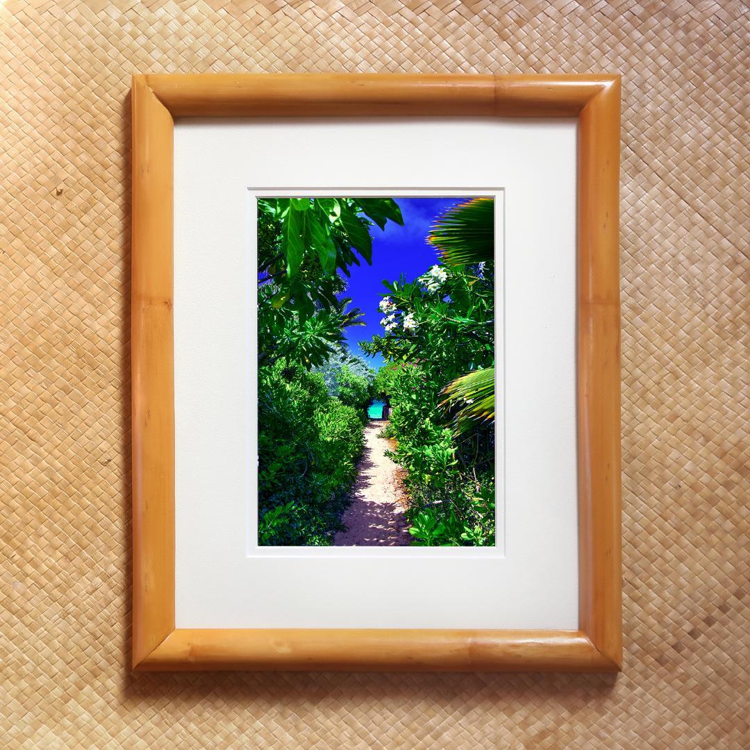 【激レア】ダルトン特注品　籐製のフォトフレーム2　木製フレーム　アジアン　ハワイ