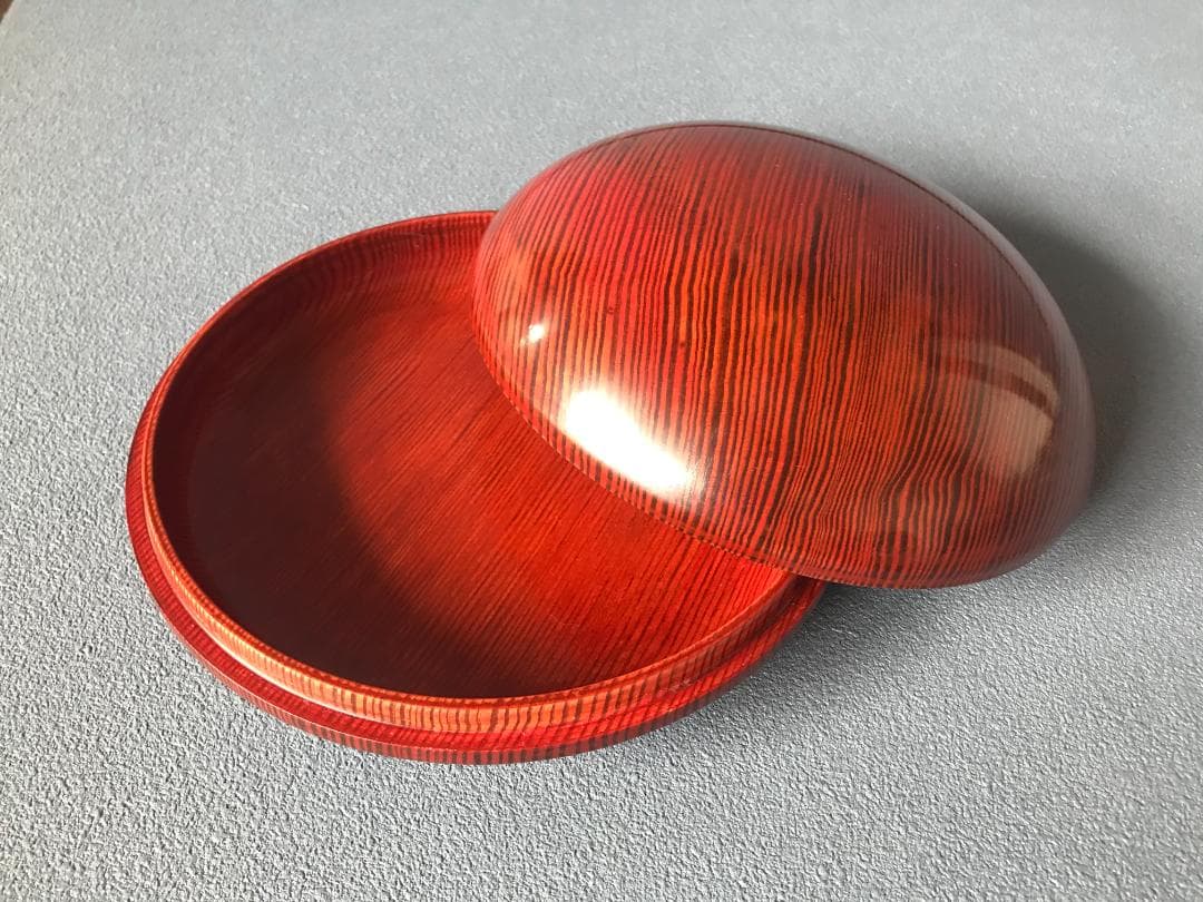 食籠　菓子器　肥松　漆塗り