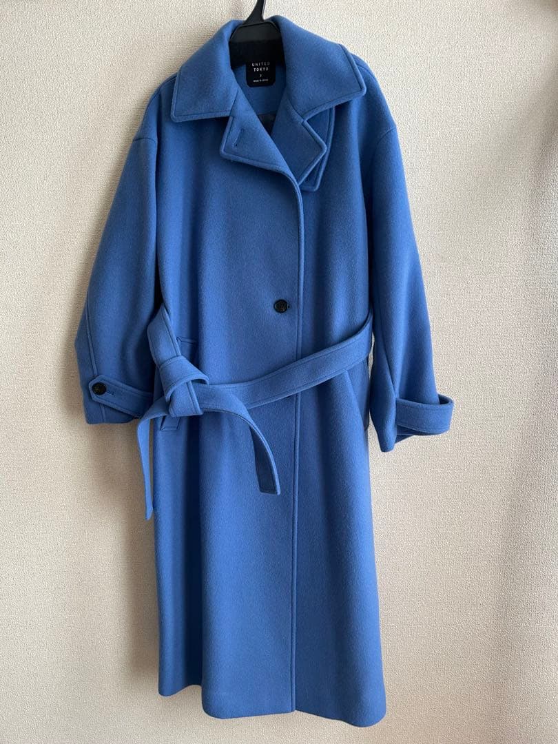 【かりんこ】united tokyo ロングコート　ブルー　アウター