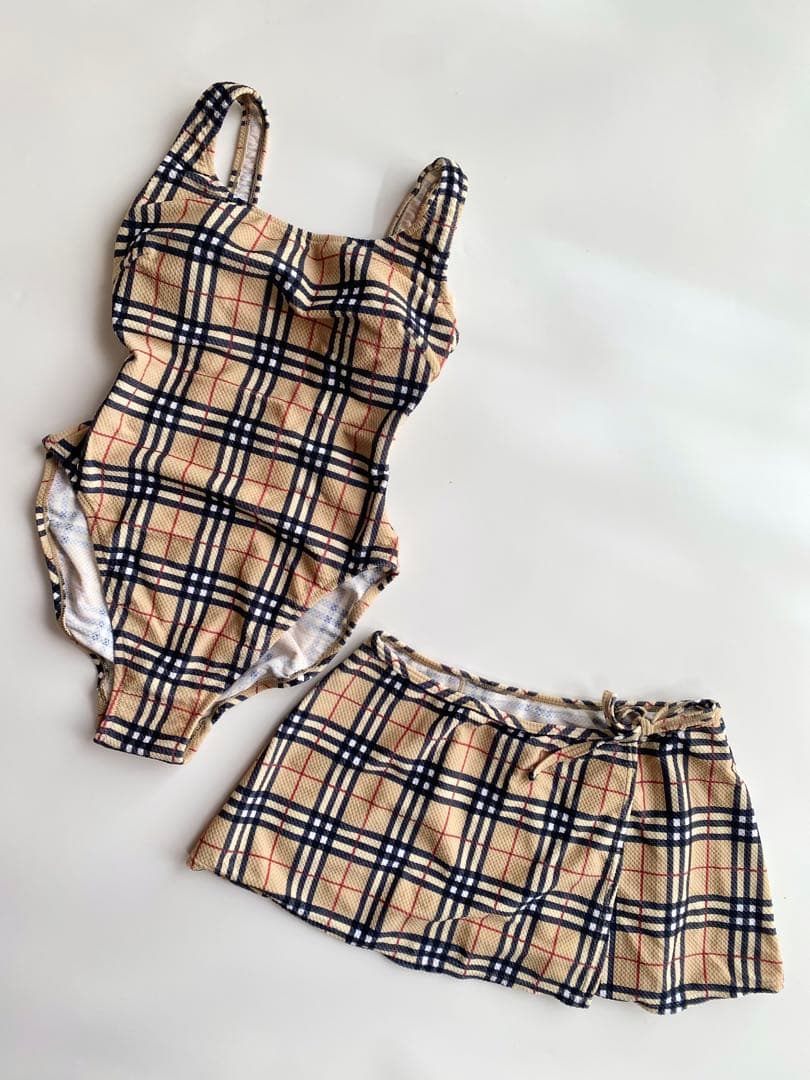 バーバリー BURBERRY ブルーラベル ノバチェック ワンピース水着