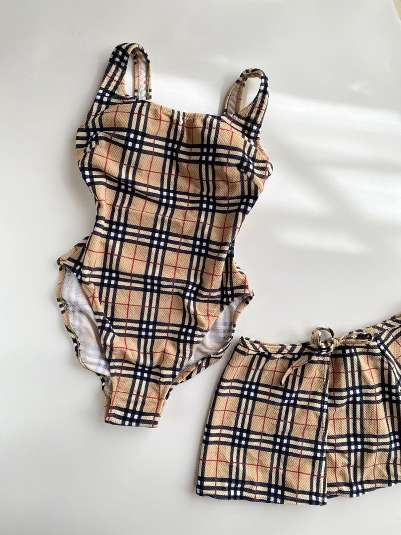 バーバリー BURBERRY ブルーラベル ノバチェック ワンピース水着