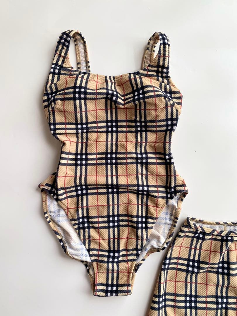 バーバリー BURBERRY ブルーラベル ノバチェック ワンピース水着