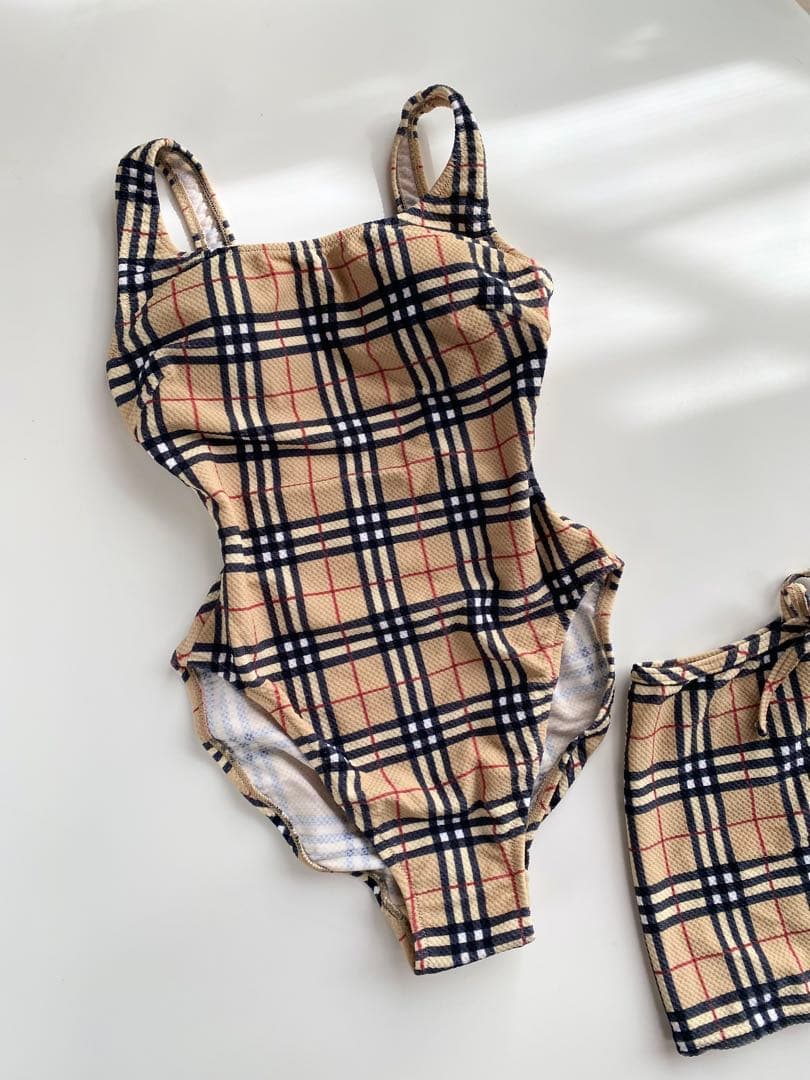 バーバリー BURBERRY ブルーラベル ノバチェック ワンピース水着