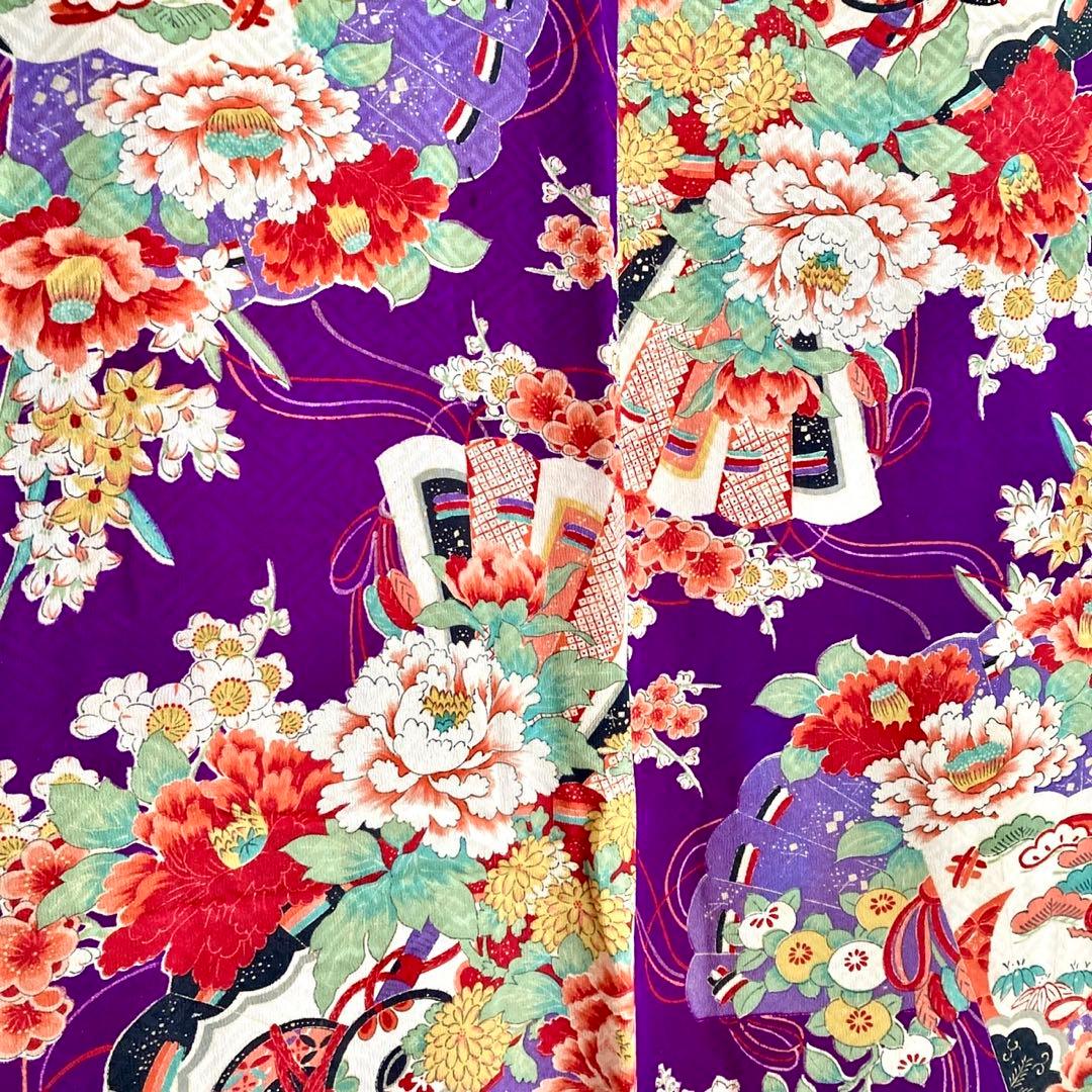 ジュニア 子供着物 昭和レトロ 大正ロマン アンティーク着物 NO132