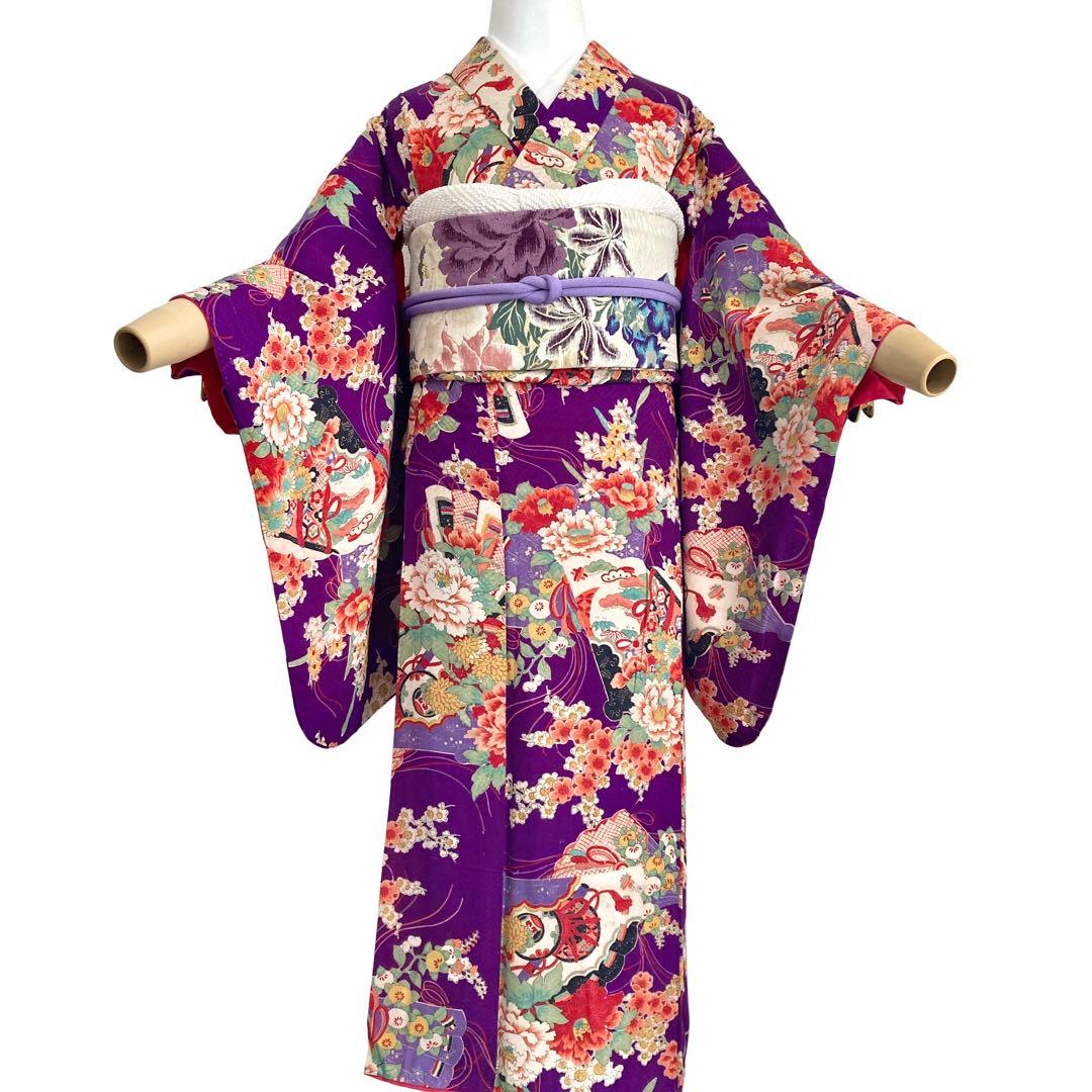 ジュニア 子供着物 昭和レトロ 大正ロマン アンティーク着物 NO132