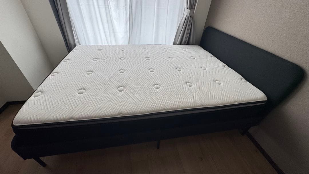 ‼️2月7日までの出品‼️IKEA SLATTUM ダブルベッドフレーム&マットレス