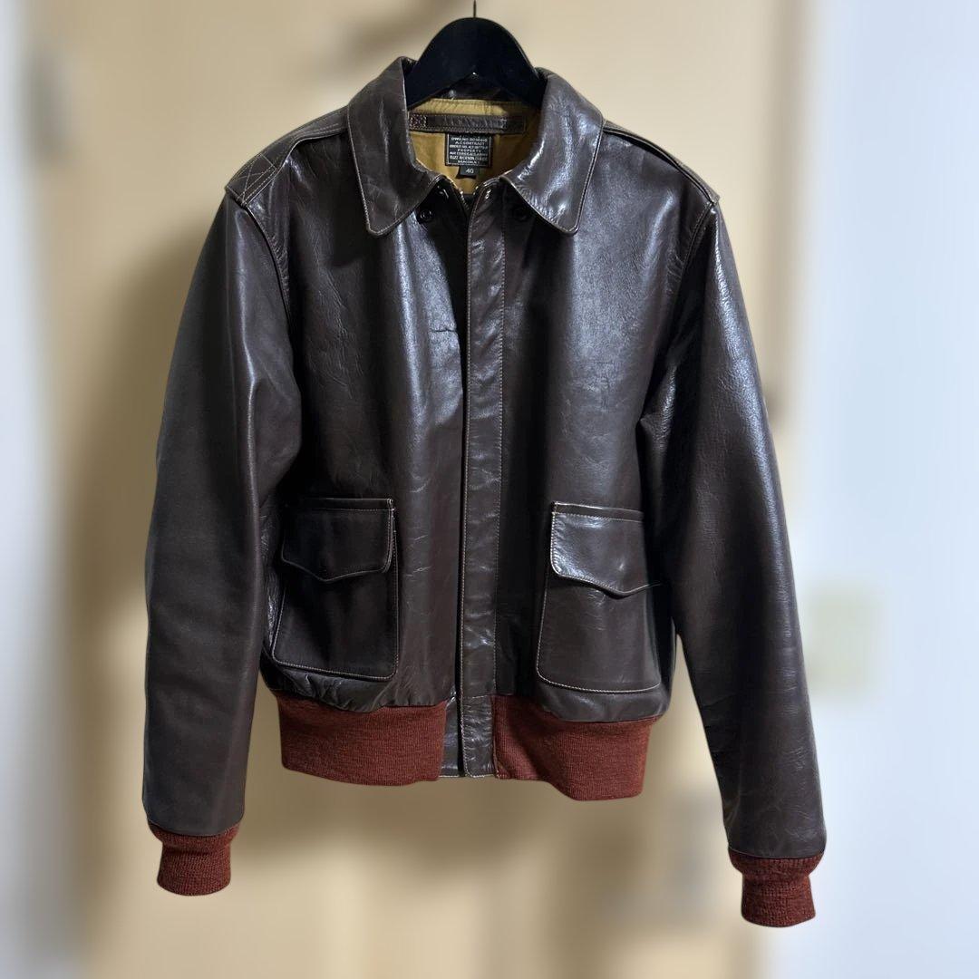 バズリクソンズ Buzz Rickson's A-2 フライトジャケット　赤リブ