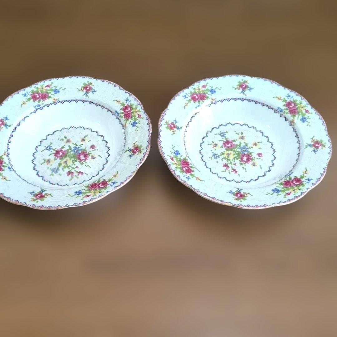 ロイヤル・アルバート　プチポイント　スープ　シリアルボール