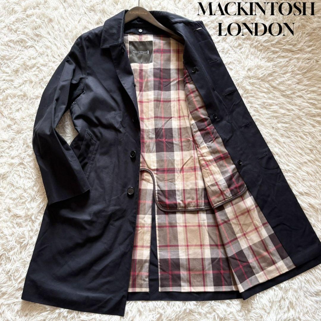 極美品 マッキントッシュ ロンドン ステンカラーコート ダンケルド ライナー付き