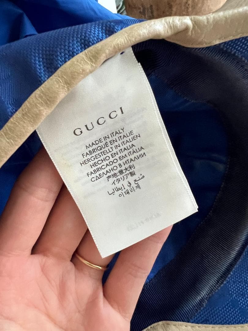 20 GUCCI ネイビー ベースボールキャップ 袋付き