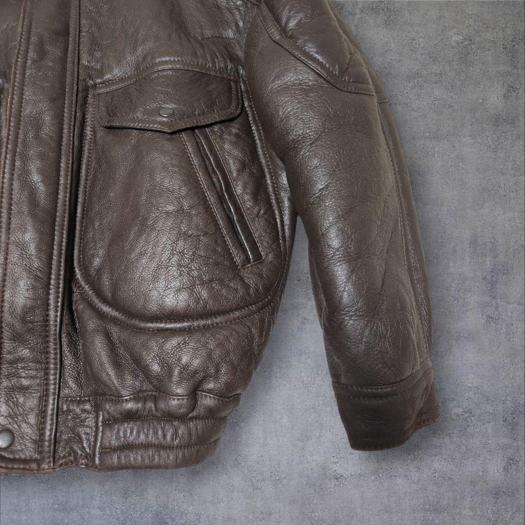 極上品✨リアルムートン G-1 フライトジャケット XL ブラウン レザー
