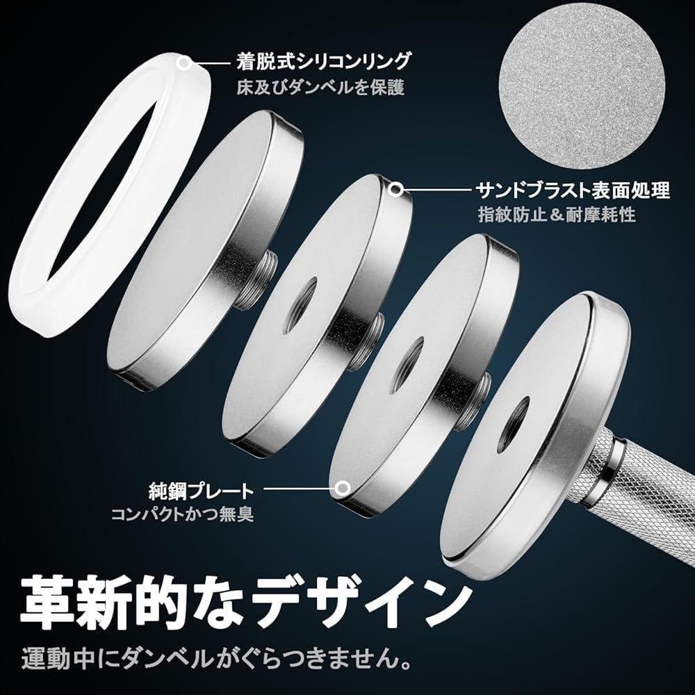 Northdeer ダンベル スチール クロームメッキ 25kg×1個