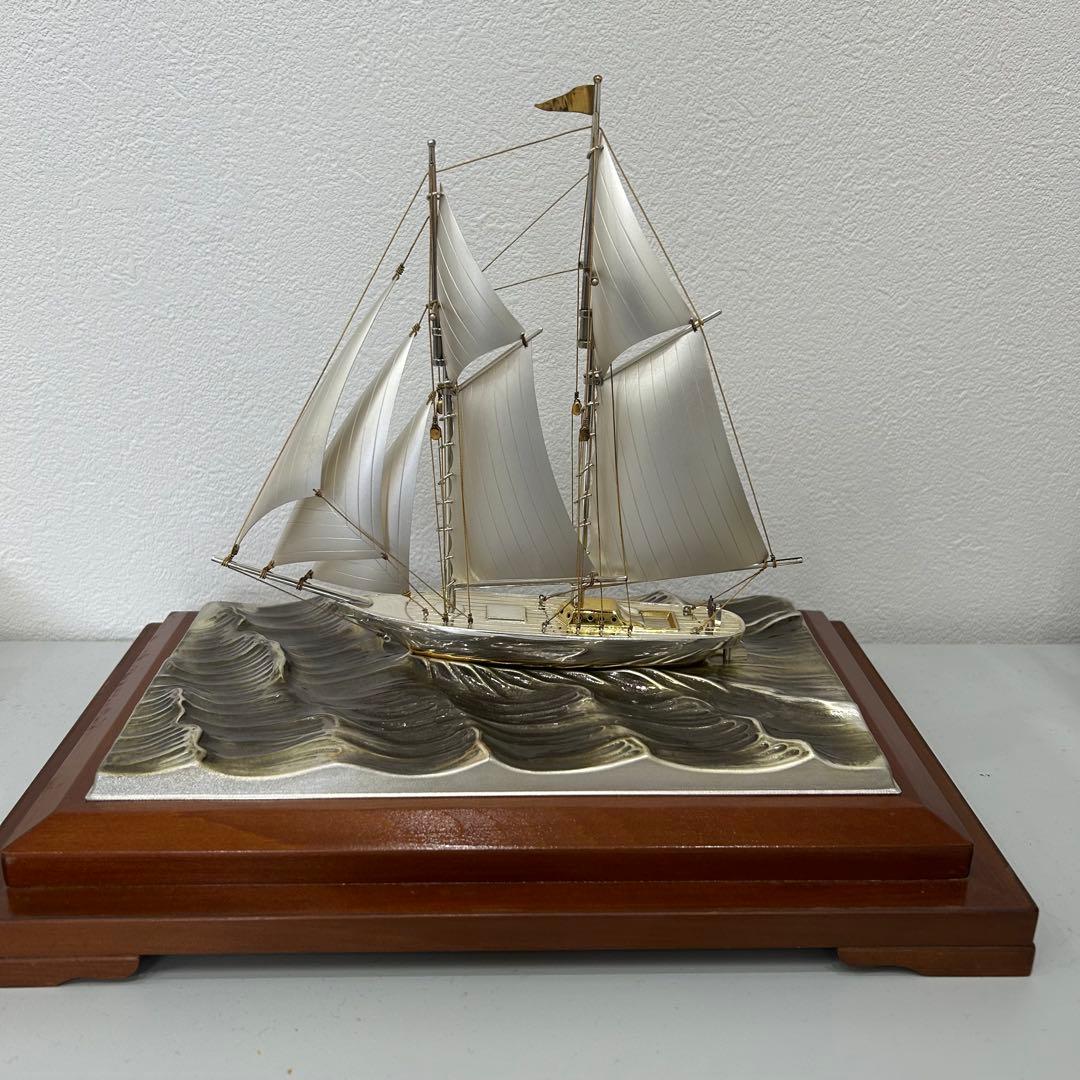 銀製ヨットsilver(960)ショーケース付き