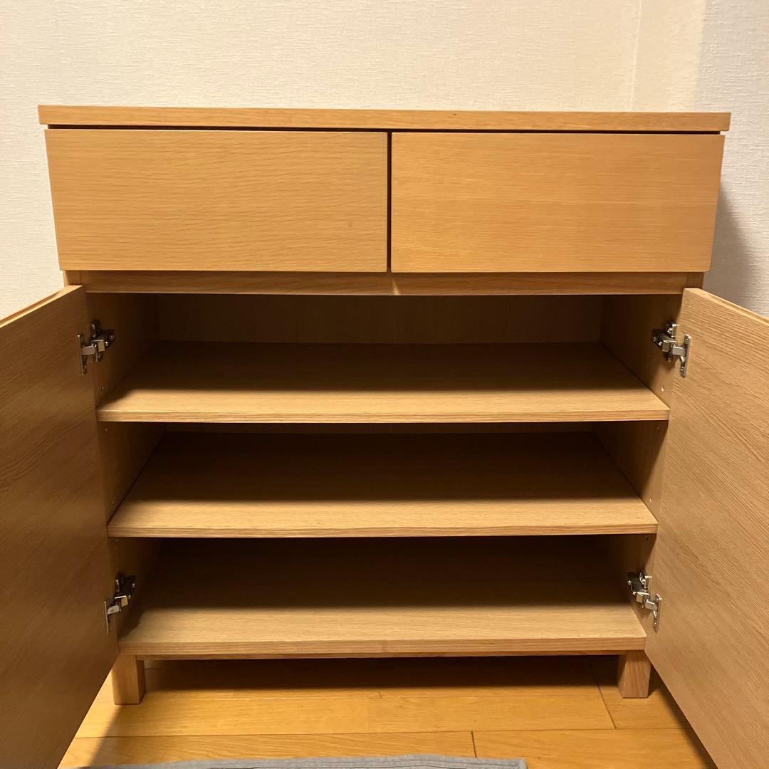 無印良品/オーク材・キャビネット・木製扉