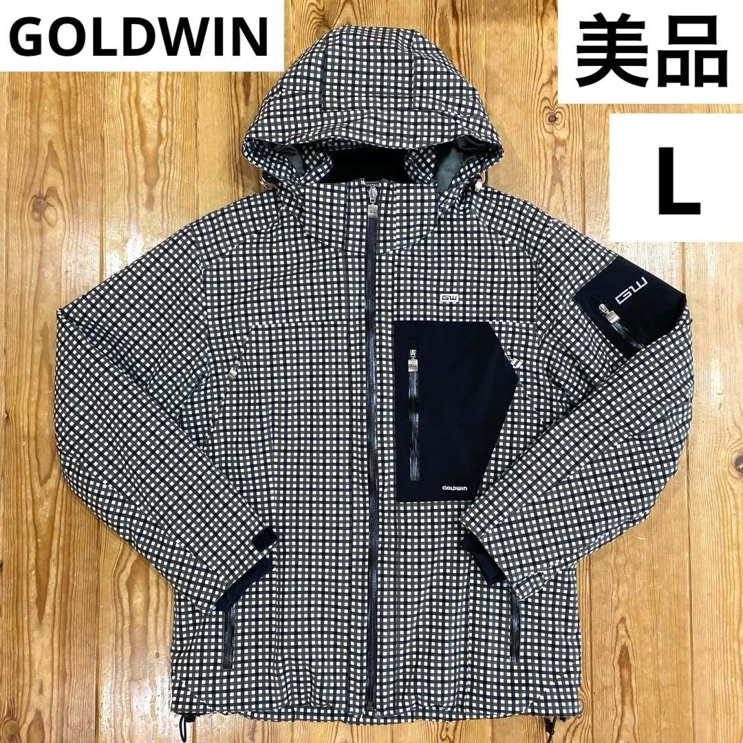❤️GOLDWIN❤️ゴールドウイン❤️スキーウェア❤️白黒チェック柄❤️L❤️美品❤️