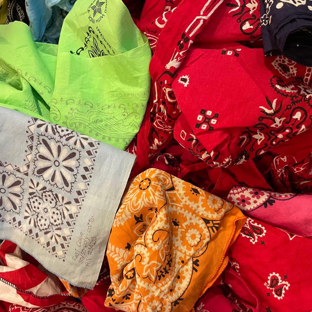 バンダナ　50枚　まとめ売り　エレファント　クッキー対　USA製　ビンテージ　①