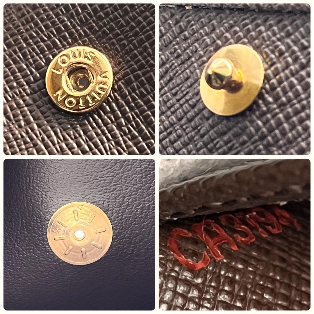 とどこ様　ルイヴィトン ダミエエベヌ 二つ折り財布　ポルトフォイユマルコ