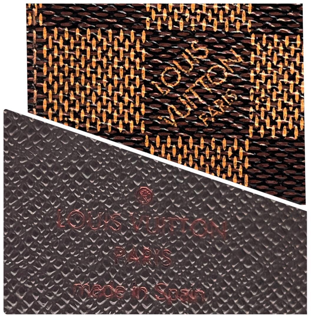 とどこ様　ルイヴィトン ダミエエベヌ 二つ折り財布　ポルトフォイユマルコ