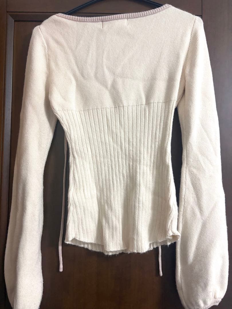 トップス ANDMARY Sonique knit tops ivory