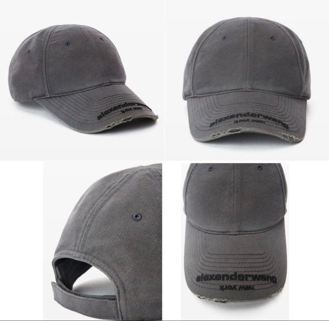 alexanderwang ロゴ刺繍 コットン ベースボールキャップ
