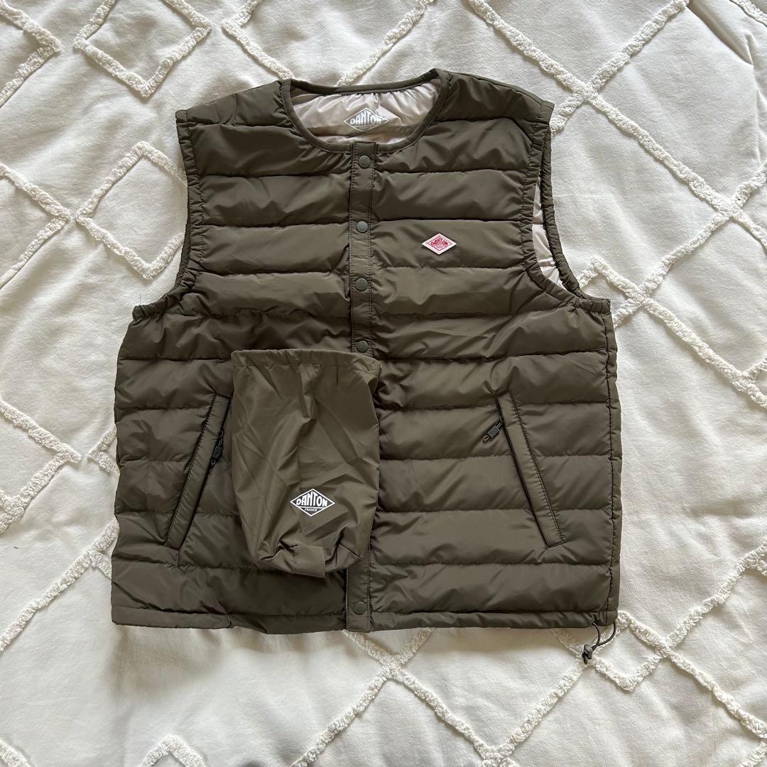 DANTON/ダントン　インナーダウン ダウンベスト　カーキ　M