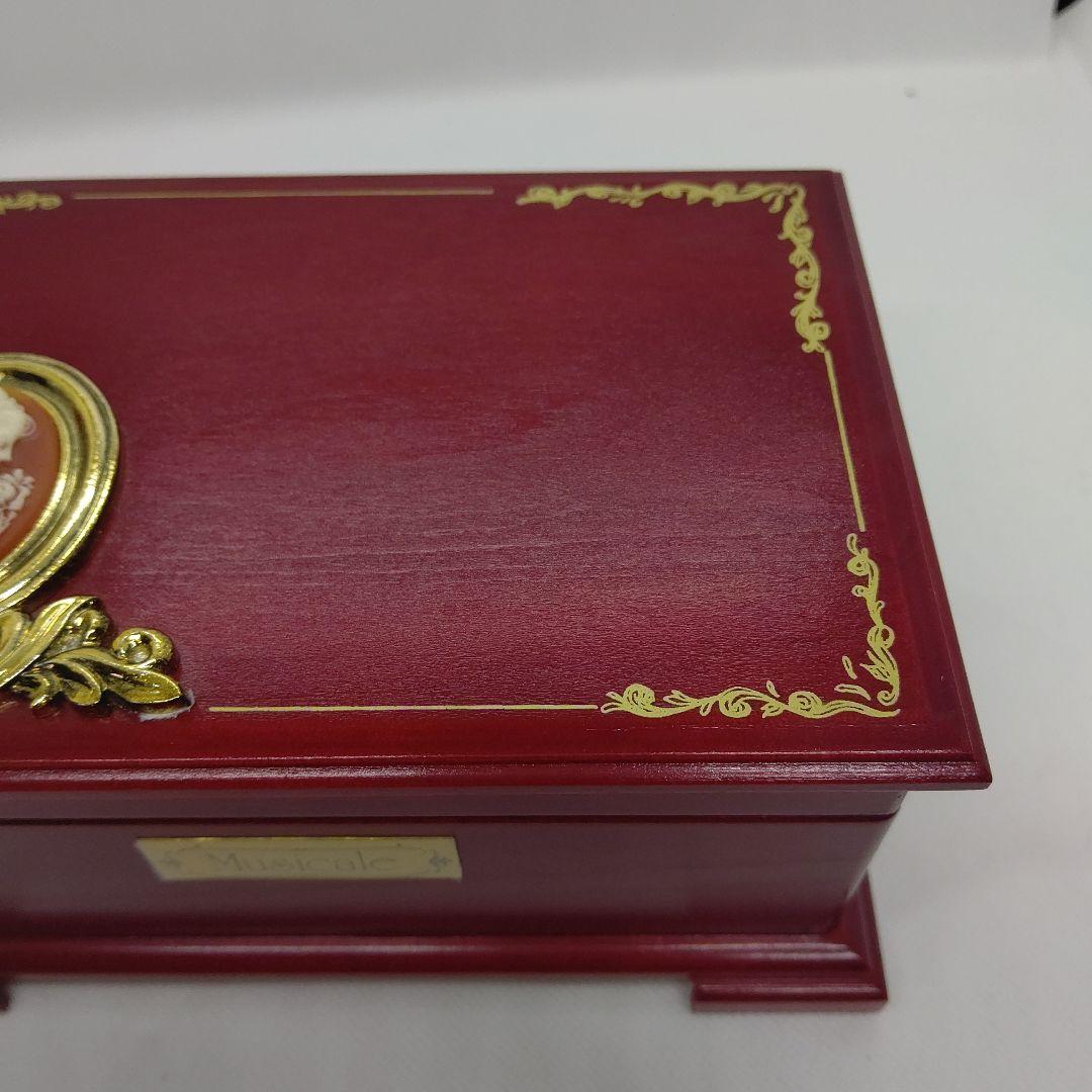 カメオ オルゴール付きジュエリーBOX 木製 宝石箱