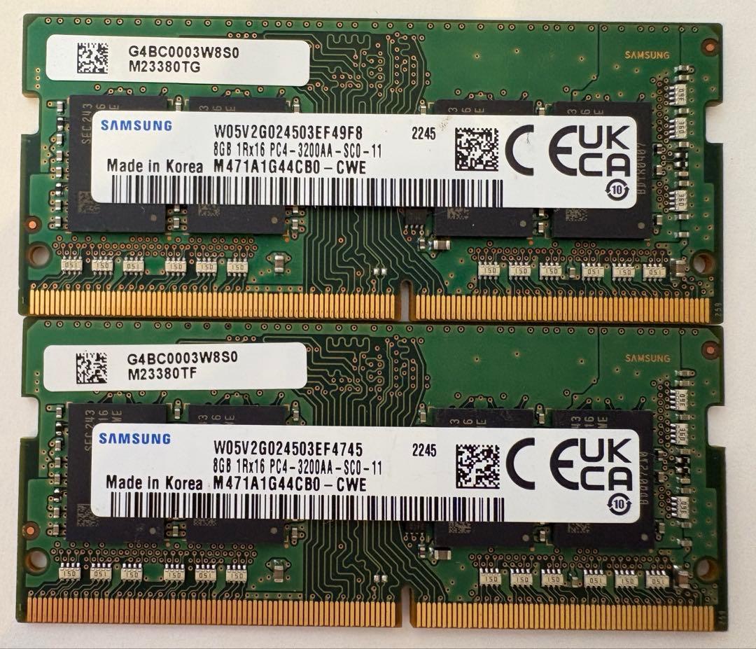 Samsung PC メモリ PC4-3200AA 8GB 2枚