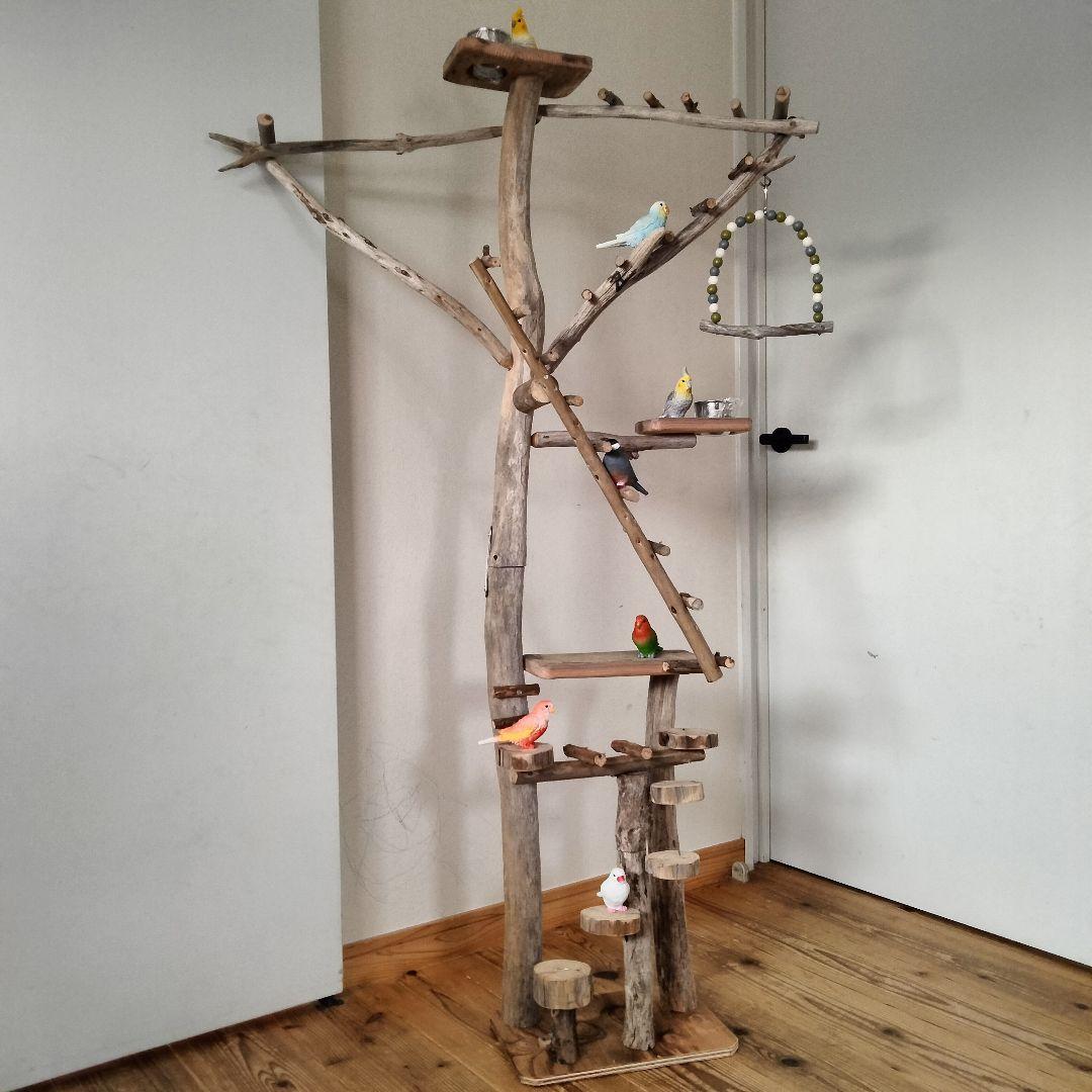 KT バードアスレチックジム大型 天然木 自然木 流木 止まり木 インコ