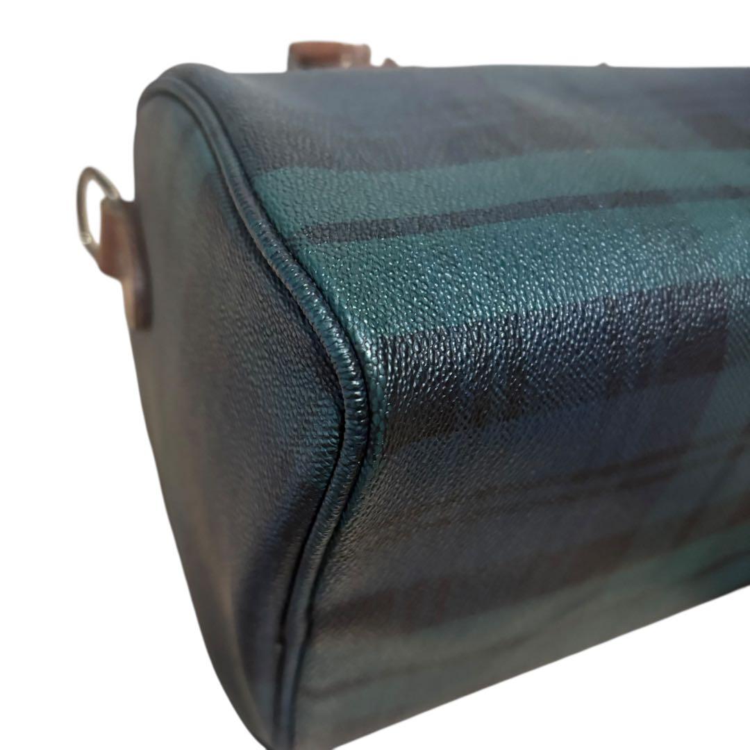 ✨️美品 ポロラルフローレン ミニボストンバッグ ブラックウォッチ PVCレザー