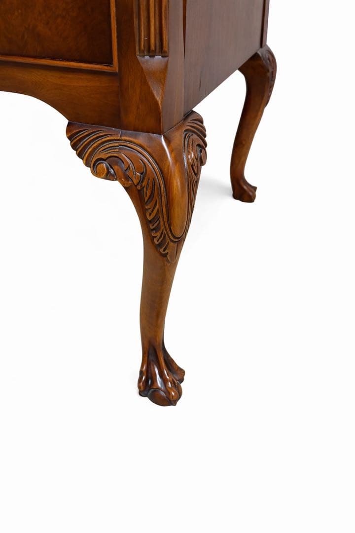 r*o様 アンティーク調 木製デスク 両袖机 猫脚 引き出し6杯 クラシック 書