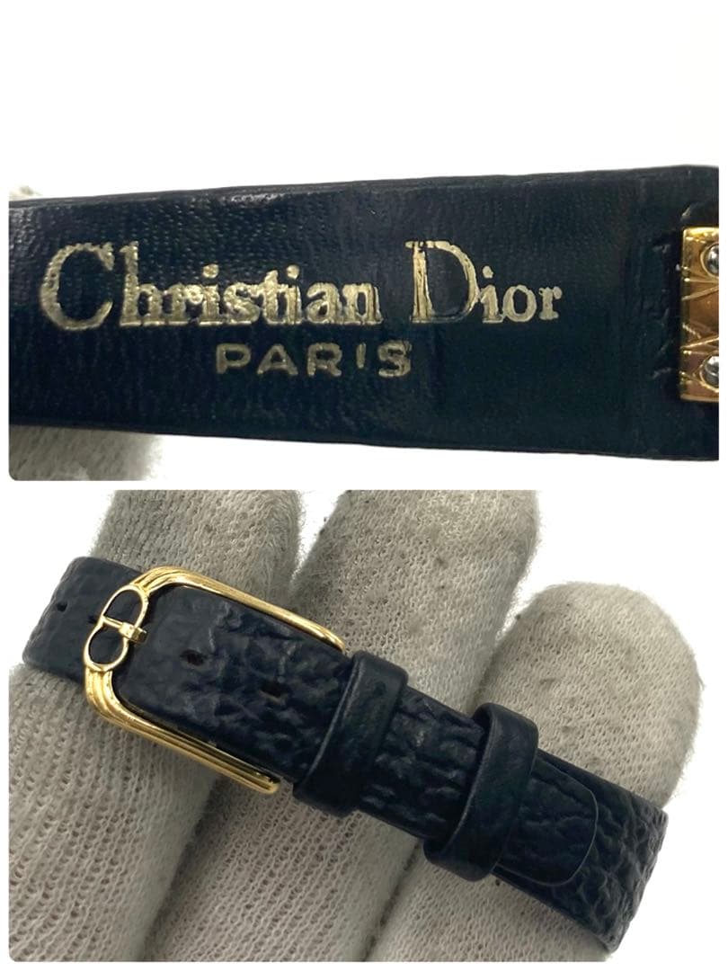 【稼動】 ディオール 腕時計 バギラ 7P ダイヤ クォーツ サファイヤガラス