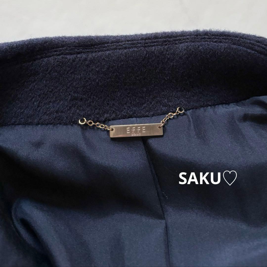 定価19.8万 EFFE BEAMS カシミヤ100% ロングガウンコート 36