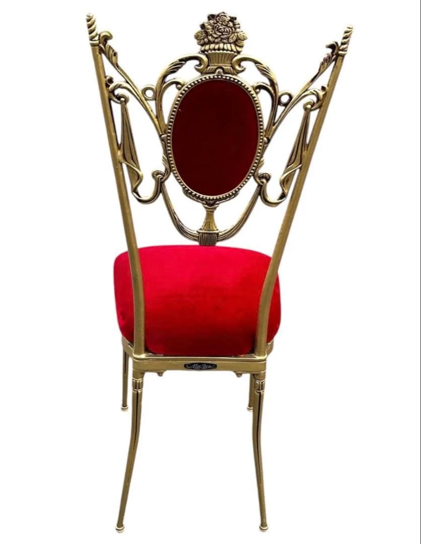 中古美品 Mae Bra アンティーク チェアレッドゴールド