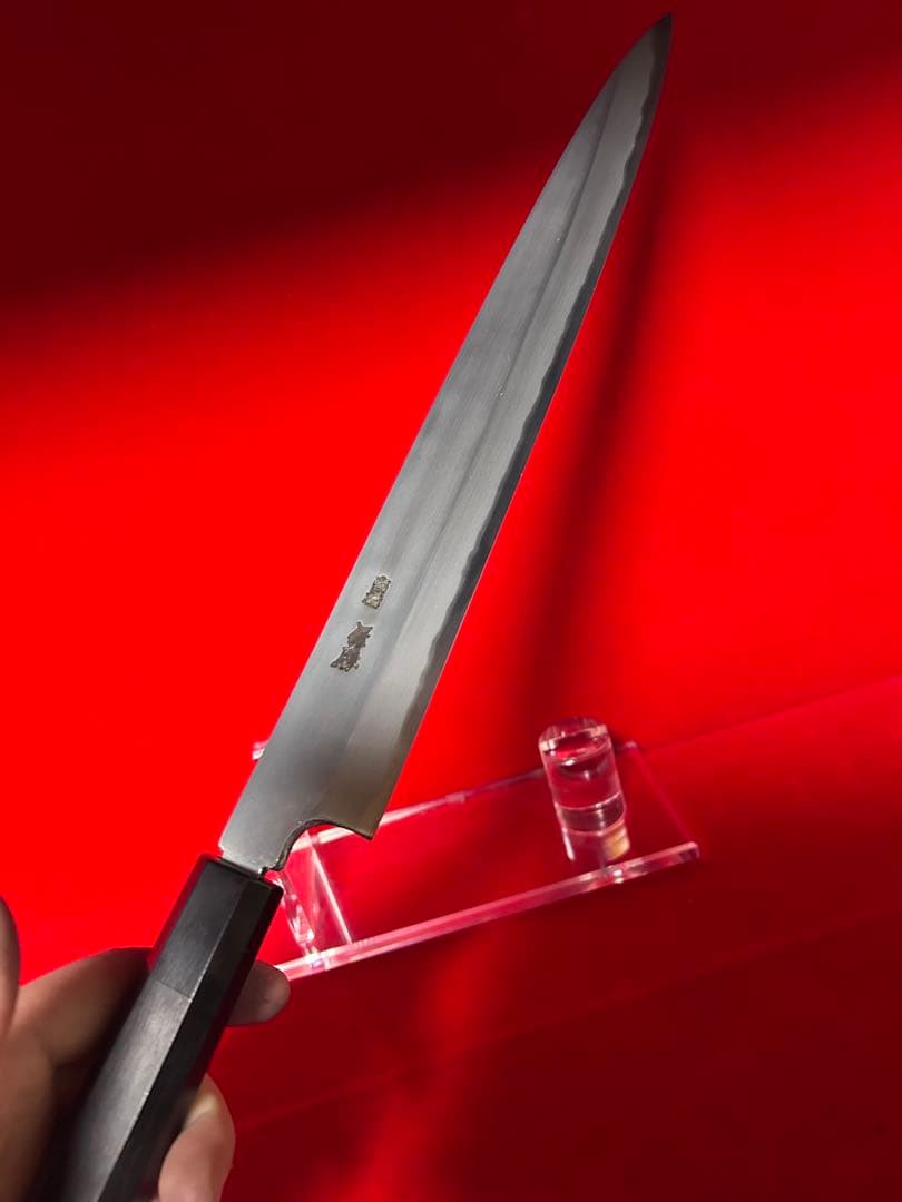 01581 包丁　柳刃　尺　保勝　津軽打刃物　超細地肌有り　切味抜群　箱付