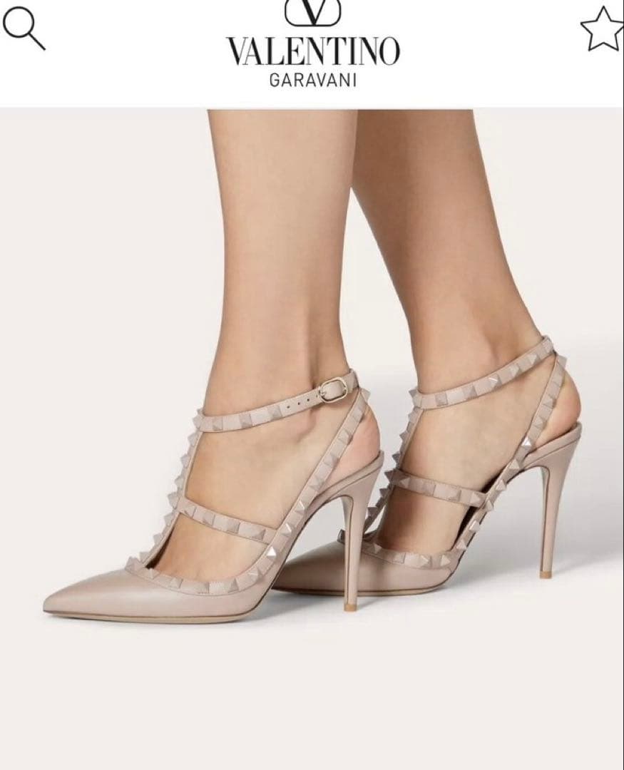 美品　ヴァレンティノガラヴァーニ　ロック　スタッズ　パンプス　37.5