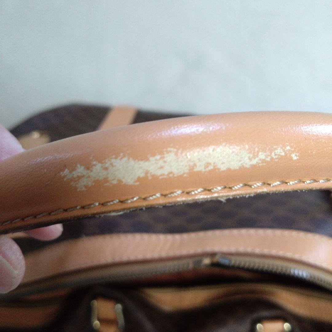 美品✨CELINE ボストンバック 大容量 　ブラウン　LAMPOファスナー