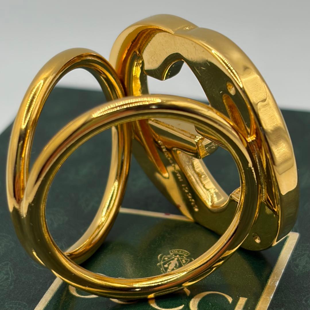 GUCCI☆インターロッキングG スカーフリング ゴールド