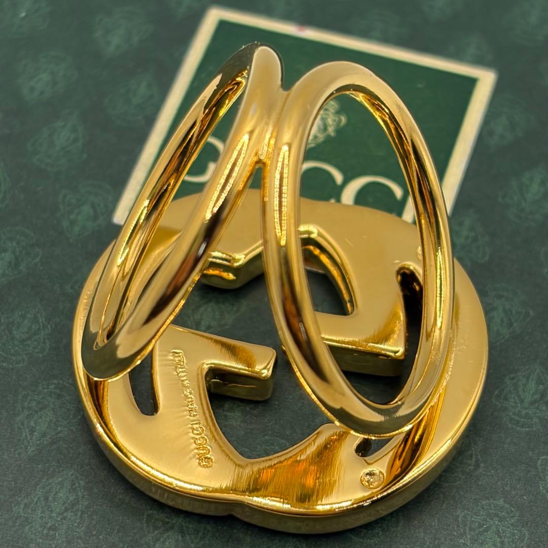 GUCCI☆インターロッキングG スカーフリング ゴールド