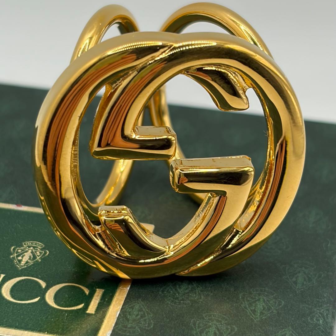 GUCCI☆インターロッキングG スカーフリング ゴールド