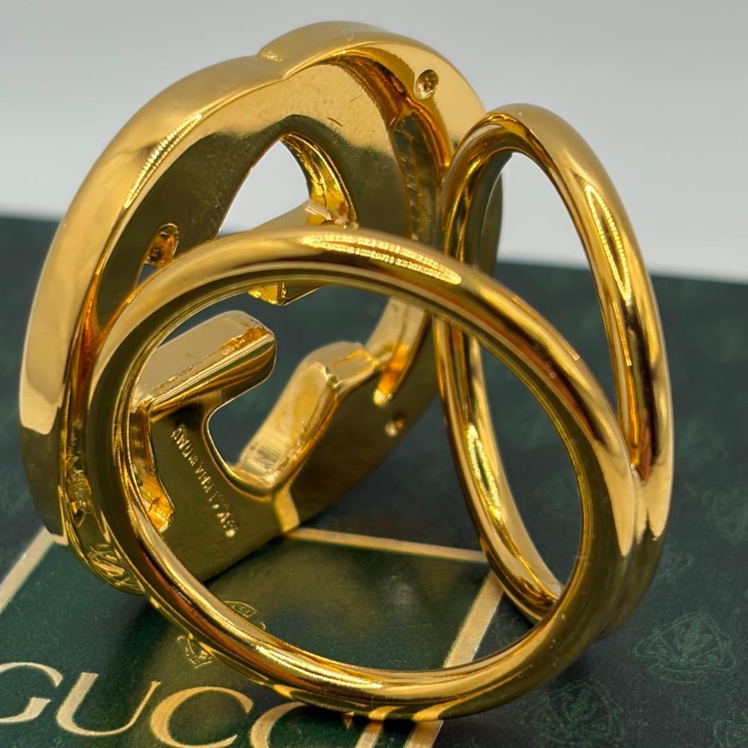 GUCCI☆インターロッキングG スカーフリング ゴールド