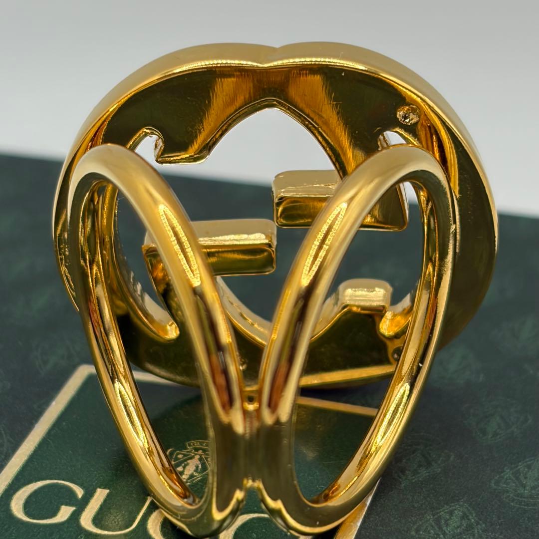 GUCCI☆インターロッキングG スカーフリング ゴールド
