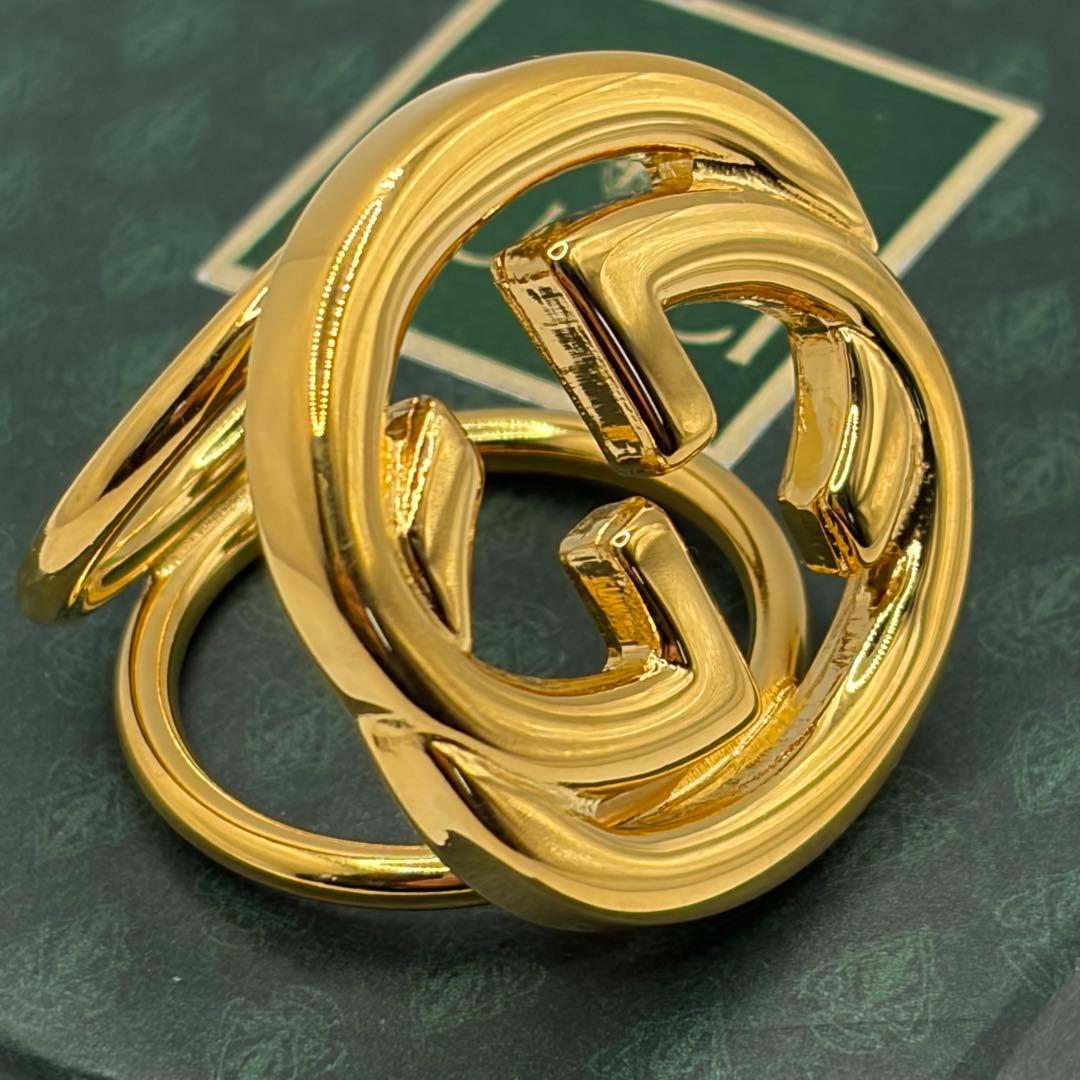 GUCCI☆インターロッキングG スカーフリング ゴールド