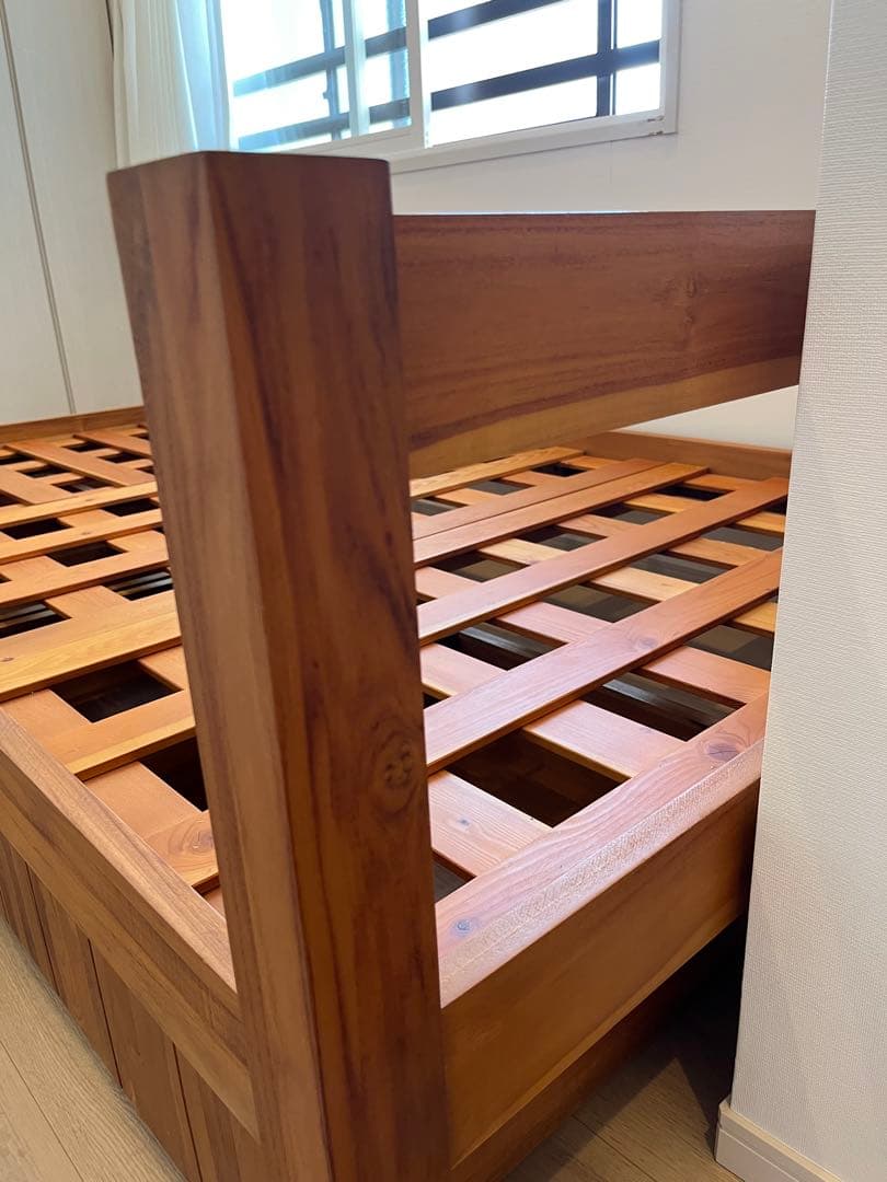 みっきー様 unico ウニコ　木製セミダブルベッドフレーム　引き出し付