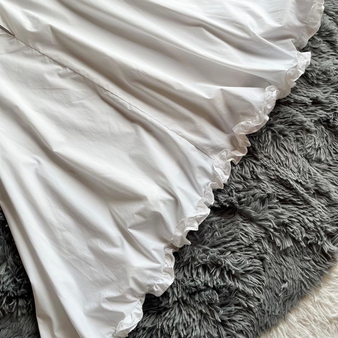 美品 オーガ OHGA 裾フリル半袖ブラウス FRILL BLOUSE 近年